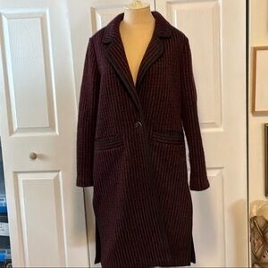 Diane Von Furstenberg Burgundy Trench Coat